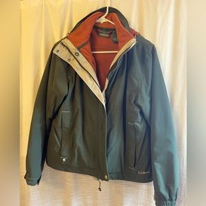 LL BEAN jacket with removable fleece shell
